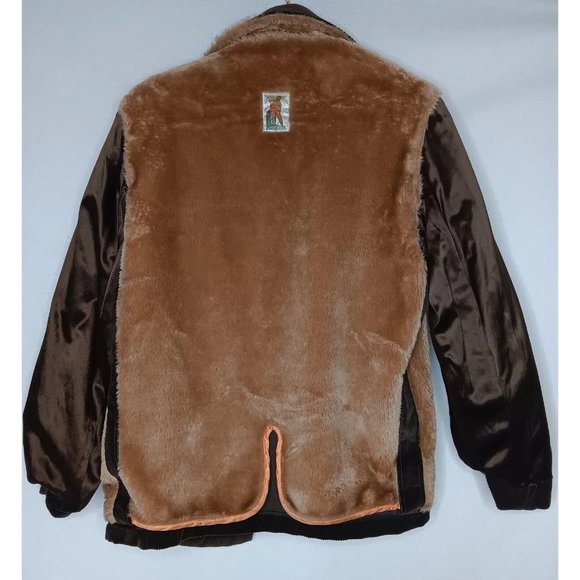 Vintage Mighty Mac Cape Ann Corduroy Men 36 Jacket Coat Faux Fur Lined Boating - Picture 4 of 13